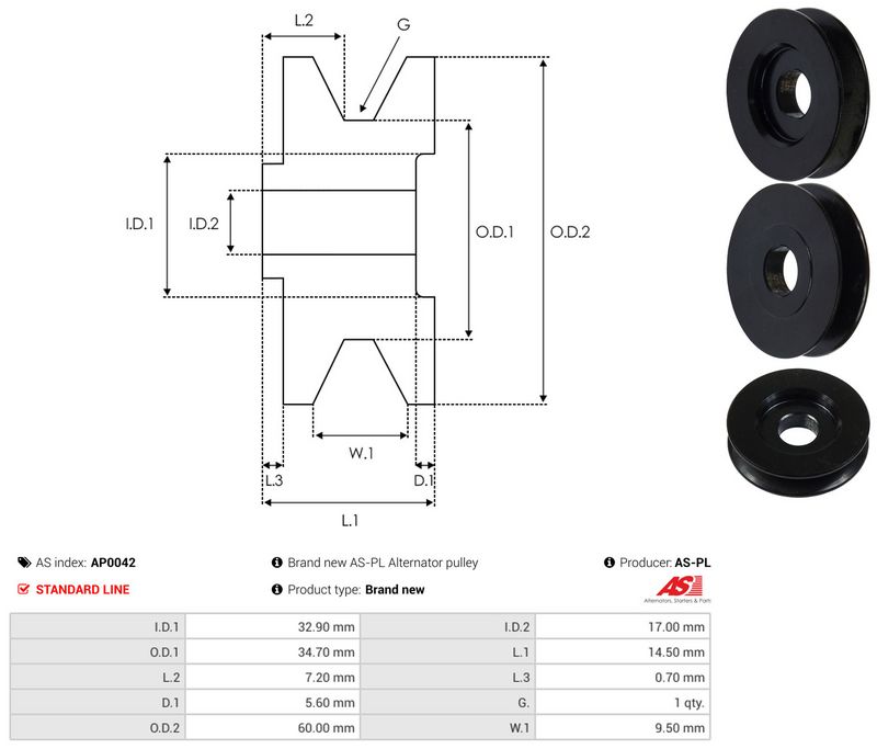 Rihmaratas, generaator, AS-PL AP0042