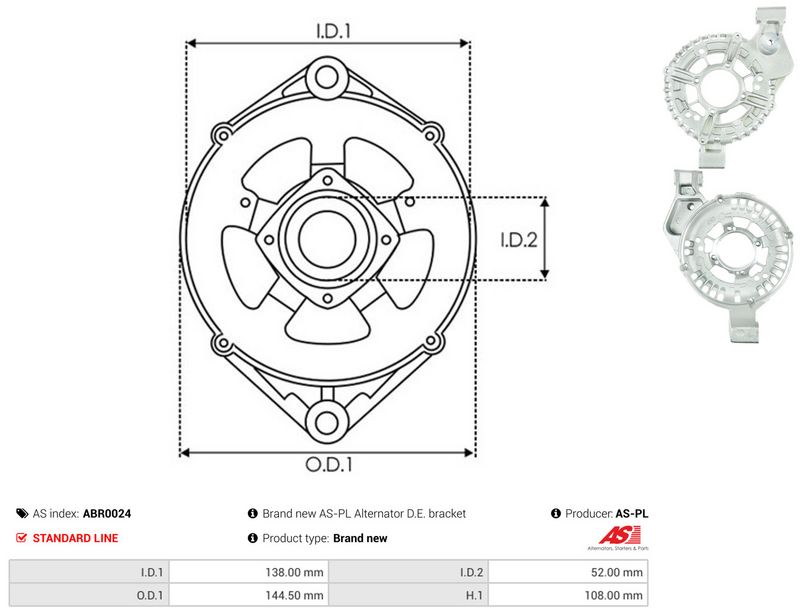 AS-PL ABR0024 Protective Cap, alternator