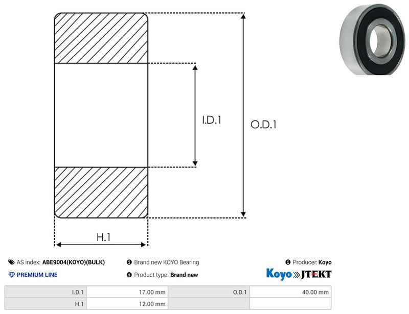 This part match OEM code: 6203G
