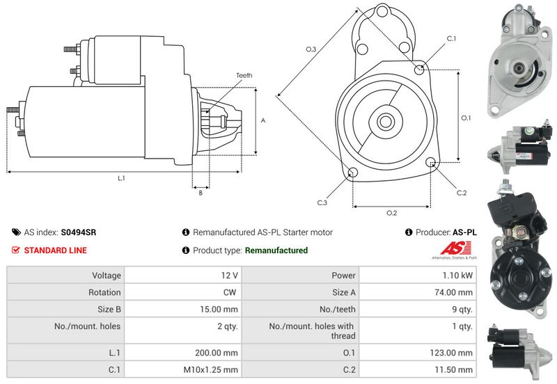 AS-PL S0494SR Starter