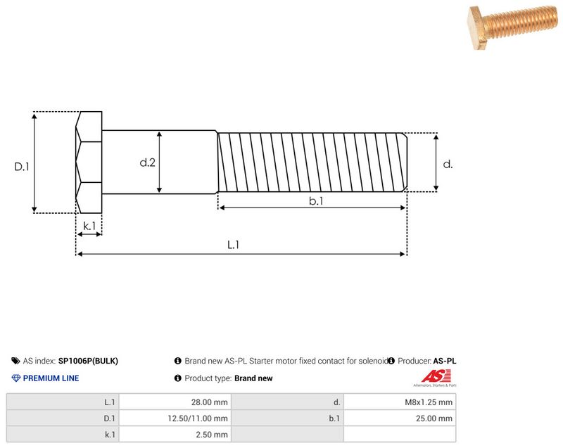 AS-PL SP1006P(BULK) Repair Kit, starter