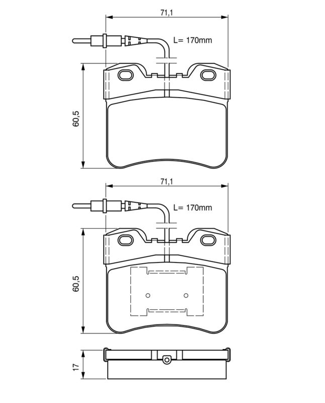 BOSCH 0986461130 Brake Pad Set, disc brake