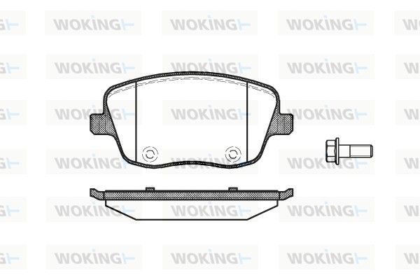 Комплект гальмівних накладок, дискове гальмо, Woking P6753.00