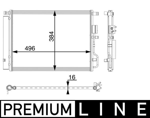 MAHLE kondenzátor, klíma AC 61 000P