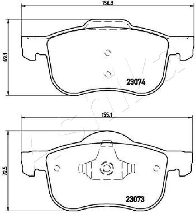 ASHIKA 50-00-0332 Brake Pad Set, disc brake