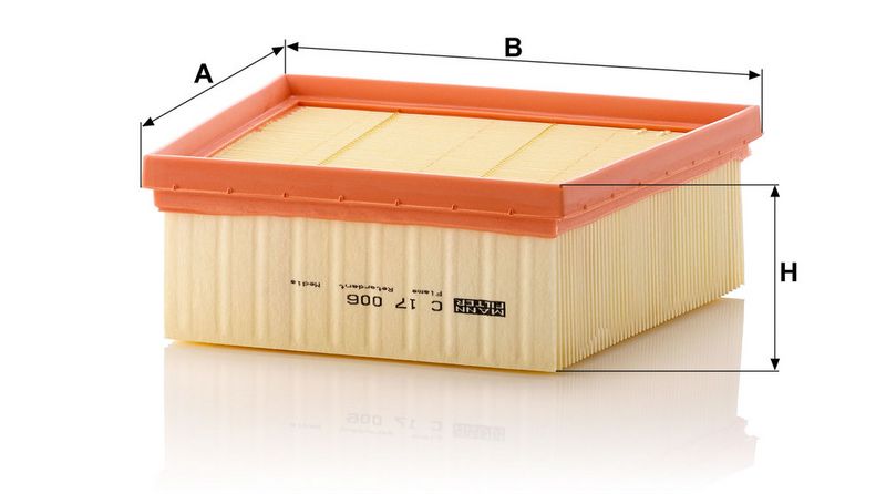 Õhufilter, MANN-FILTER C 17 006
