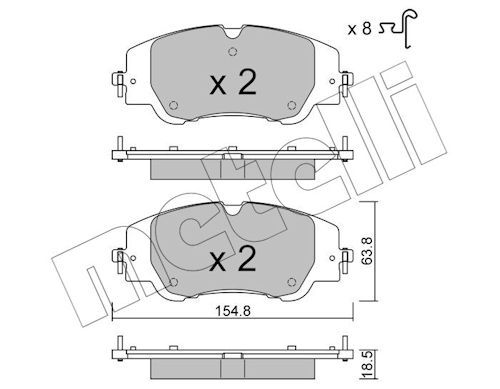 Plaquettes+de+frein+à+disque METELLI 22-1350-0