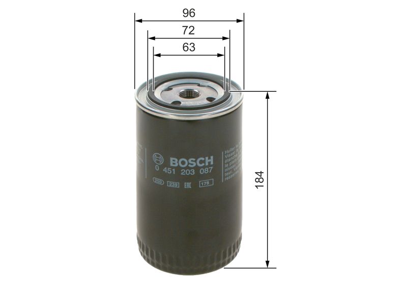 BOSCH 0 451 203 087 Oil Filter