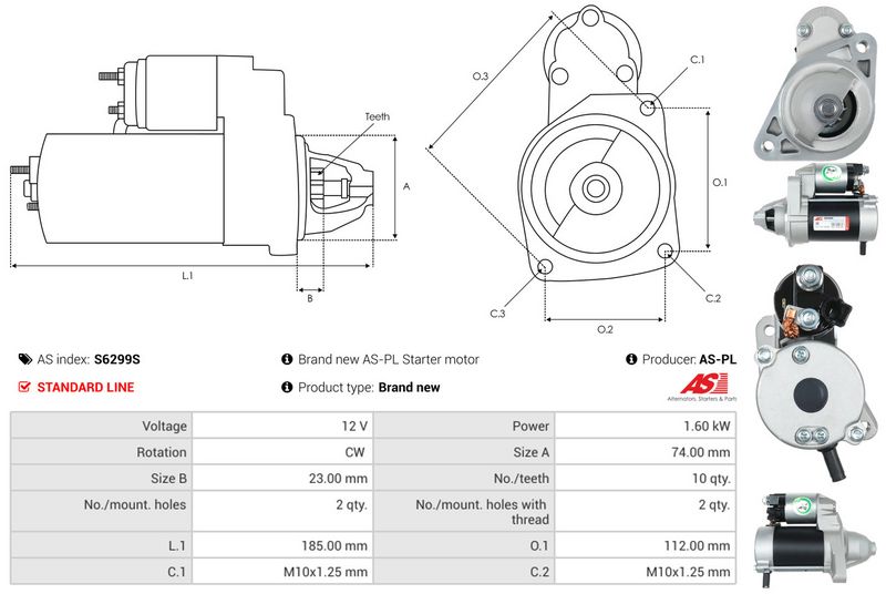 AS-PL S6299S Starter