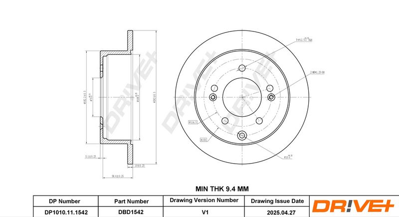 Disc frana DP1010.11.1542 Dr!ve+