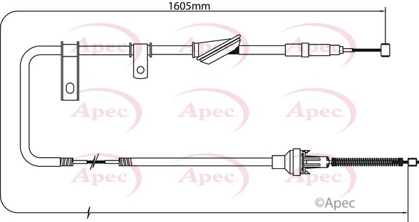 APEC Cable Pull, parking brake CAB1265