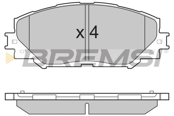 Комплект гальмівних накладок, дискове гальмо, Bremsi BP3251