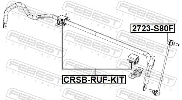 FEBEST CRSB-RUF-KIT Repair Kit, stabiliser bush