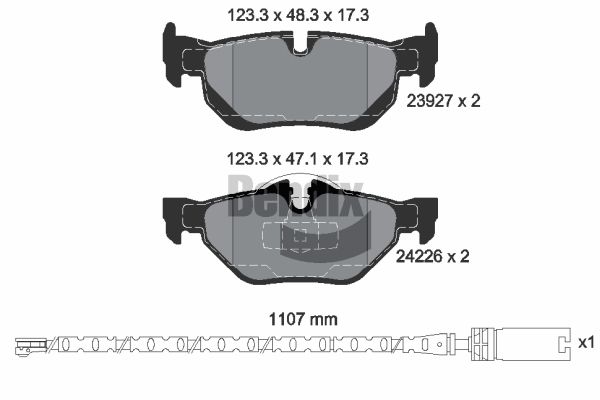 BENDIX Braking fékbetétkészlet, tárcsafék BPD1582