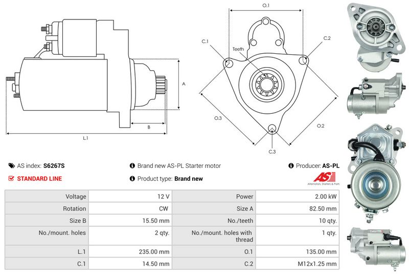 AS-PL S6267S Starter