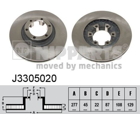 NIPPARTS féktárcsa J3305020