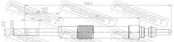 Свічка розжарювання, Febest 28642-003