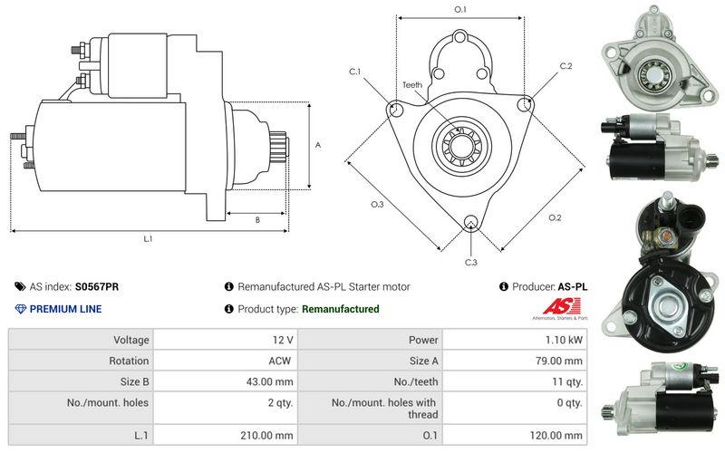 AS-PL S0567PR Starter