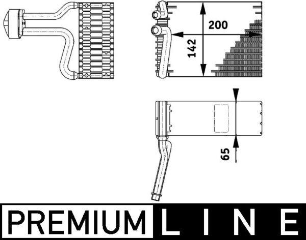 MAHLE párologtató, klímaberendezés AE 66 000P