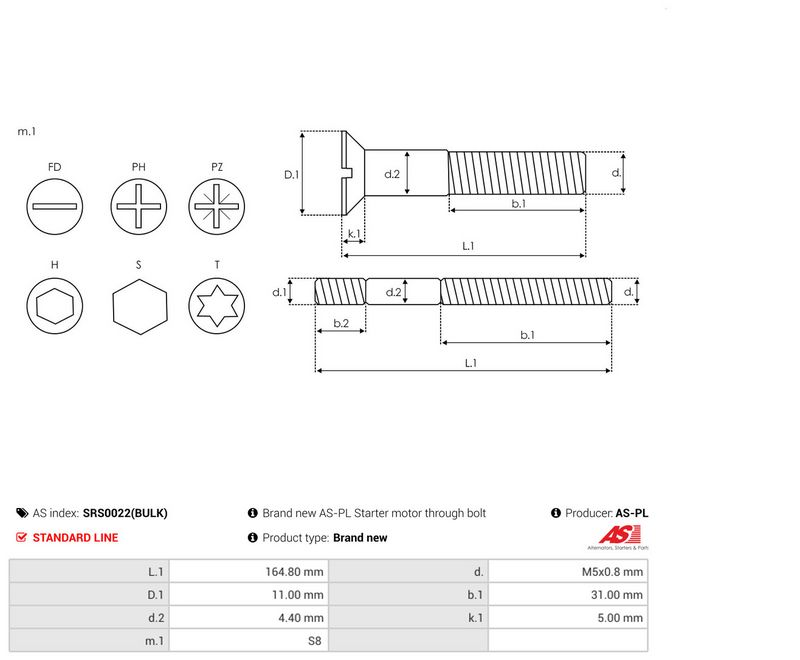 AS-PL SRS0022(BULK) Repair Set, alternator