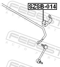 FEBEST SZSB-014 Mounting, stabiliser bar