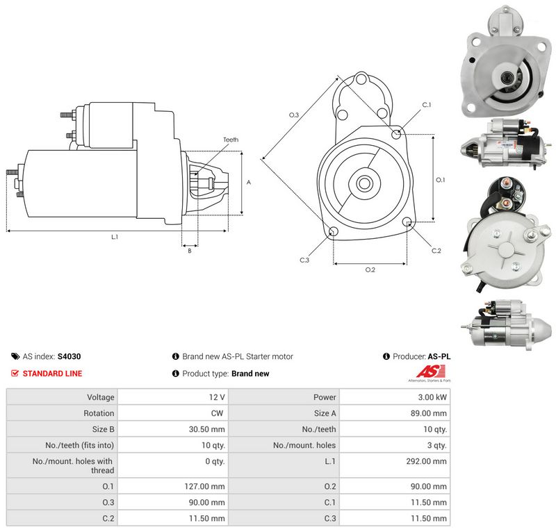 Starter, AS-PL S4030