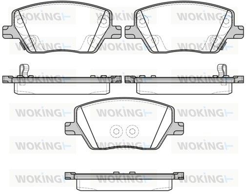 Комплект гальмівних накладок, дискове гальмо, Woking P17953.02