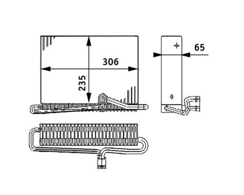 MAHLE AE 74 000P Evaporator, air conditioning