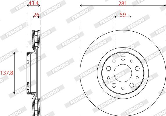FERODO DDF2776C Brake Disc