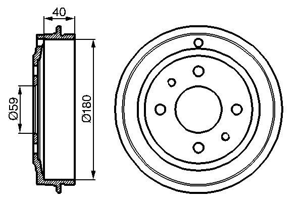 BOSCH 0 986 477 083 Brake Drum