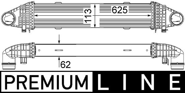 Product Image - Intercooler, inlaatluchtkoeler - CI356000P - MAHLE