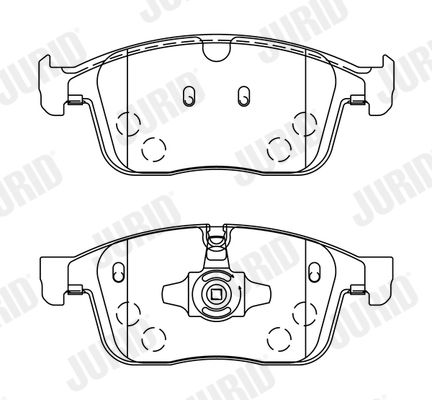 Комплект гальмівних накладок, дискове гальмо, Jurid 573808J