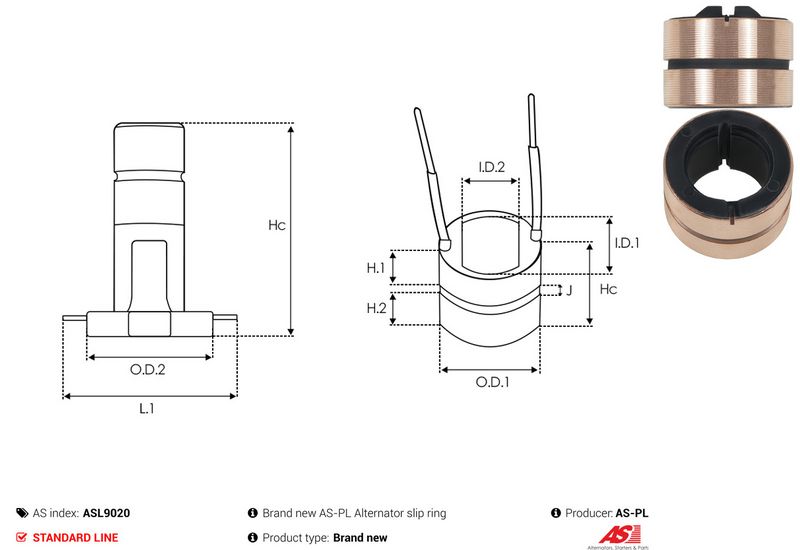 Rõngas, generaator, AS-PL ASL9020