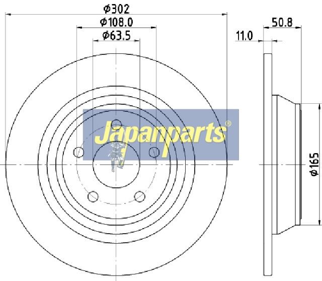 JAPANPARTS Тормозной диск