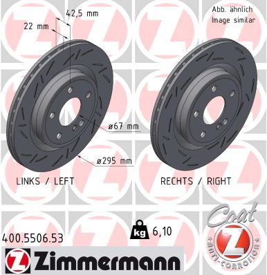 Гальмівний диск, Zimmermann 400.5506.53