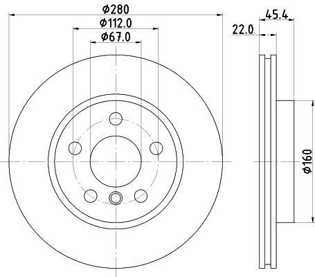 HELLA PAGID 8DD 355 123-481 Brake Disc