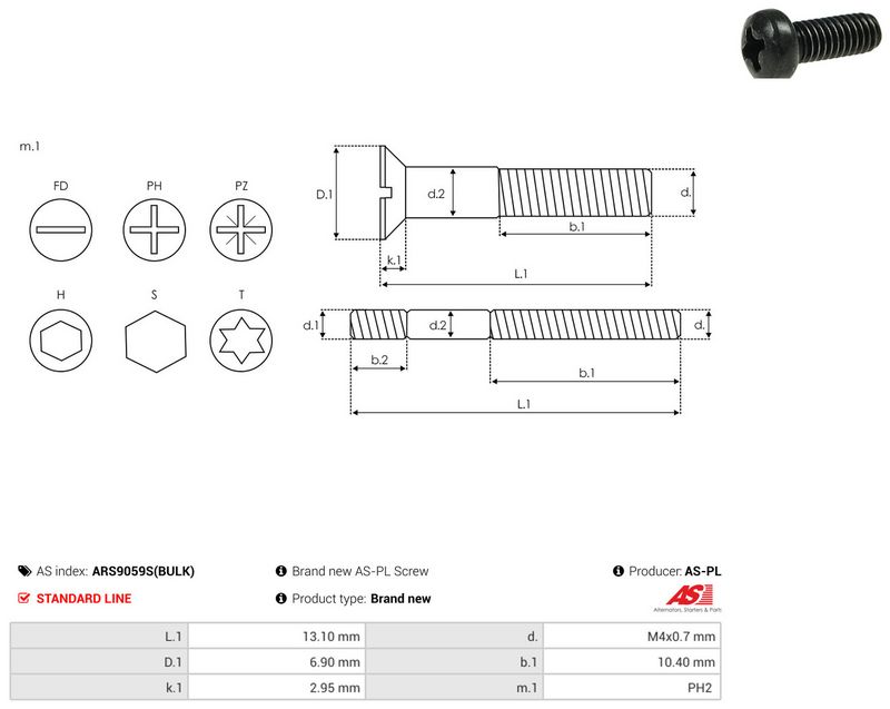 AS-PL ARS9059S(BULK) Repair Set, alternator
