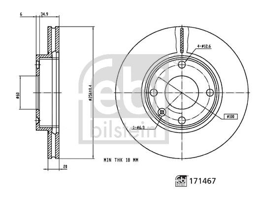 FEBI BILSTEIN 171467 Brake Disc