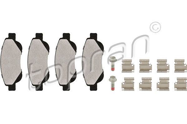 Комплект гальмівних накладок, дискове гальмо, Topran 723103