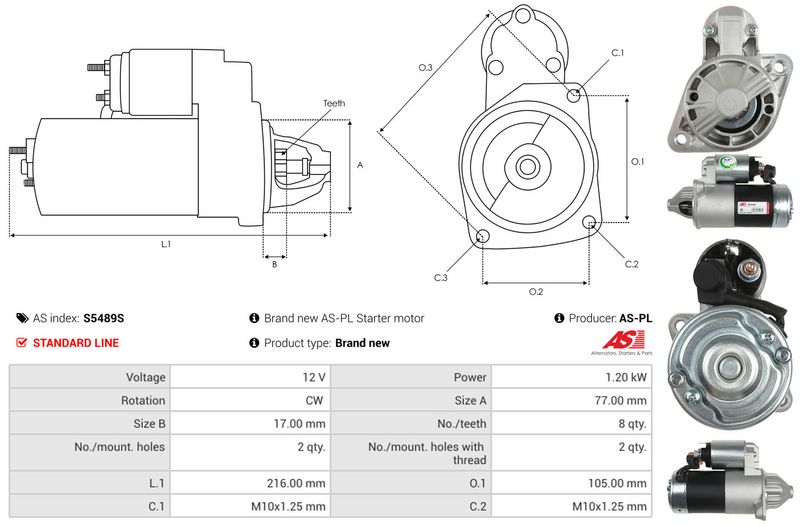 AS-PL S5489S Starter