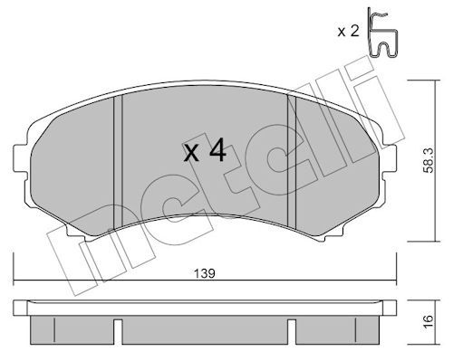 Plaquettes+de+frein+à+disque METELLI 22-0399-0