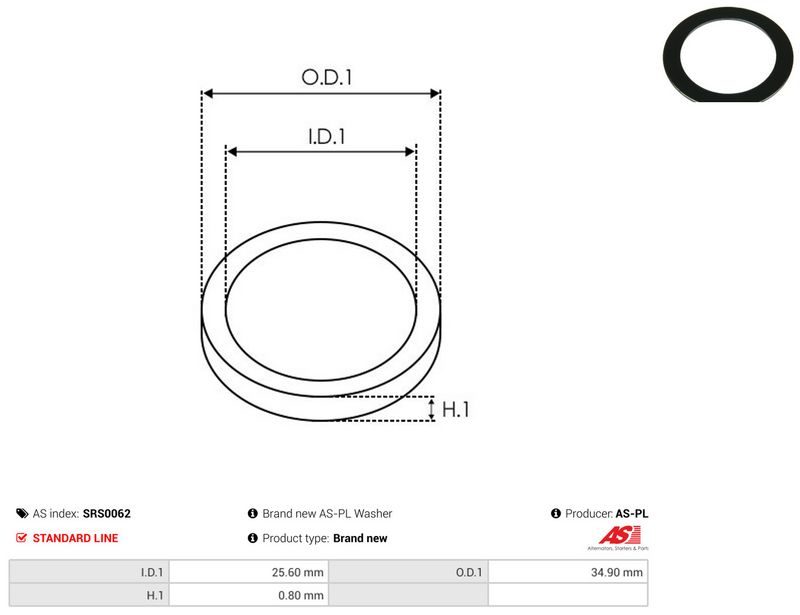 AS-PL SRS0062 Repair Set, alternator