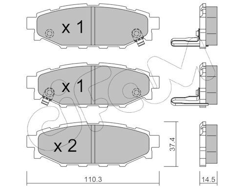Set placute frana,frana disc 822-764-1 CIFAM