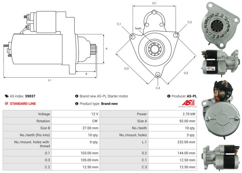 AS-PL S9037 Starter