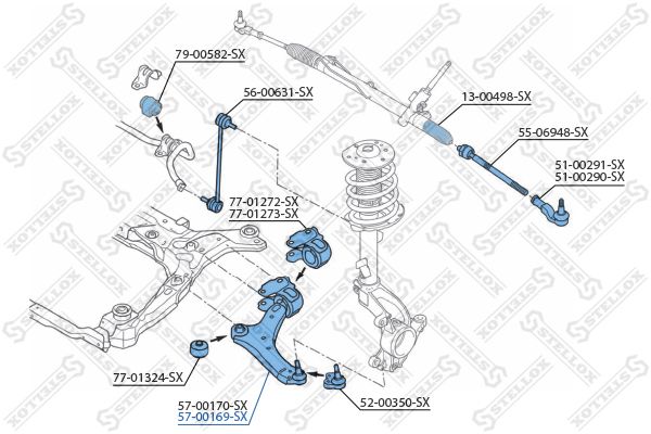 STELLOX 57-00169-SX Control/Trailing Arm, wheel suspension