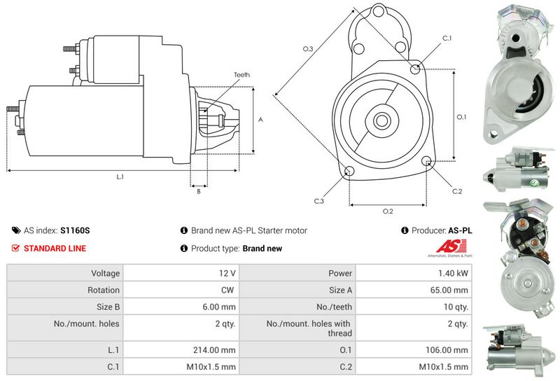 AS-PL S1160S Starter