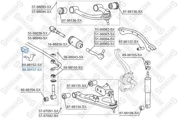 STELLOX 89-98157-SX Mounting, stabiliser bar