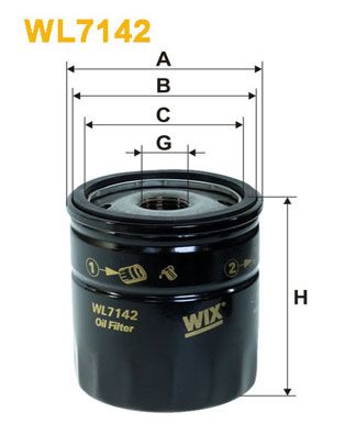 Оливний фільтр, Wix Filters WL7142