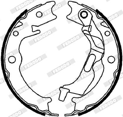 FERODO FSB4017 Brake Shoe Set, parking brake