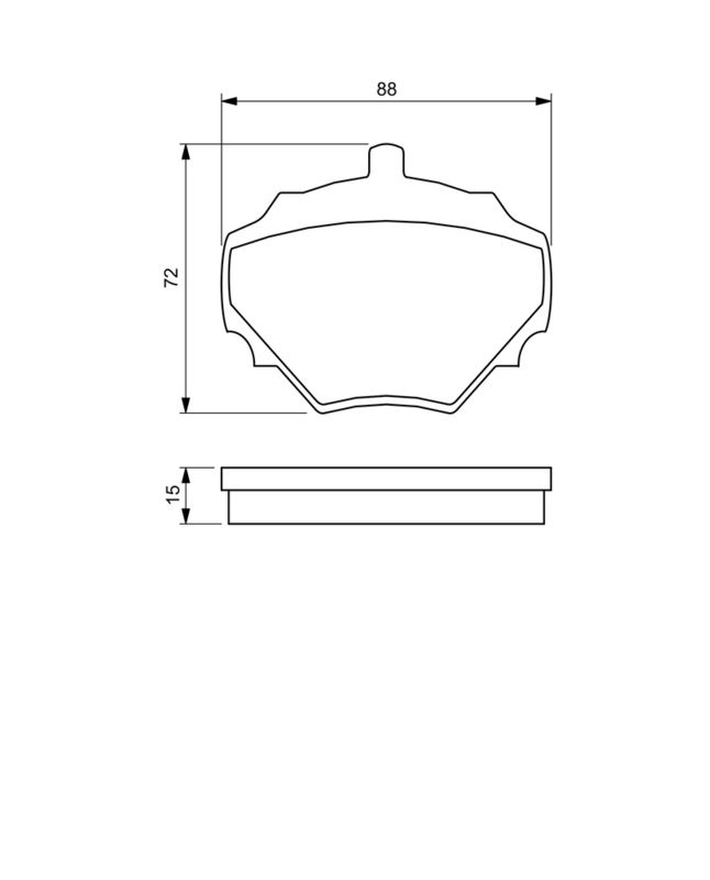 Piduriklotsi komplekt, ketaspidur, BOSCH 0 986 424 563